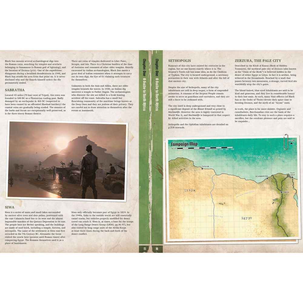 Achtung! Cthulhu 2d20: Serpent and the Sands RPG Expansion Hardcover Book - Lovecraftian Horror Tabletop Game Adventure for Roleplaying Enthusiasts | Perfect for Game Nights & Thematic Campaigns