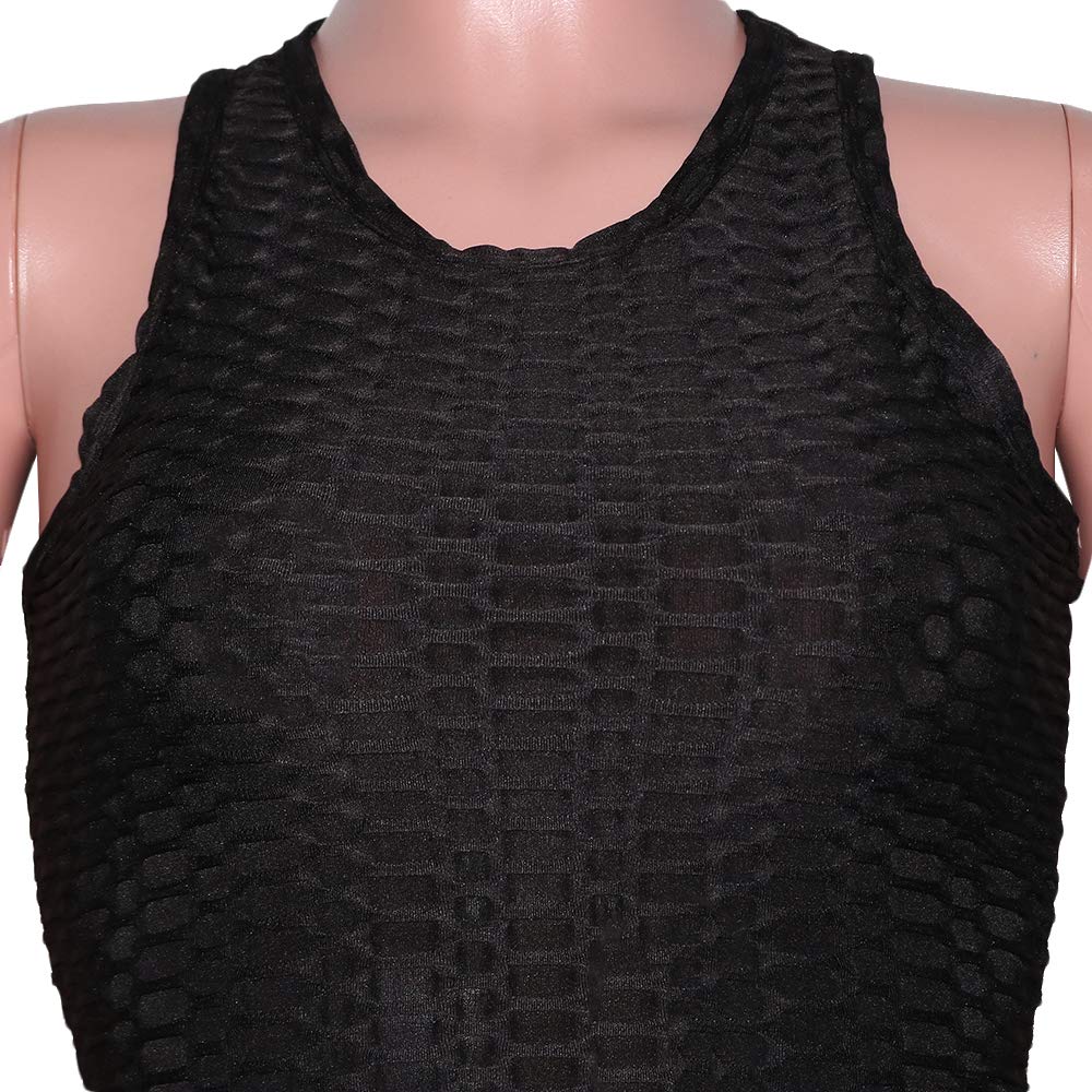Women's 2 Piece Workout Set - Sexy Yoga Vest Top & High Waist Shorts Gym Outfit for Running, Yoga & Fitness Training