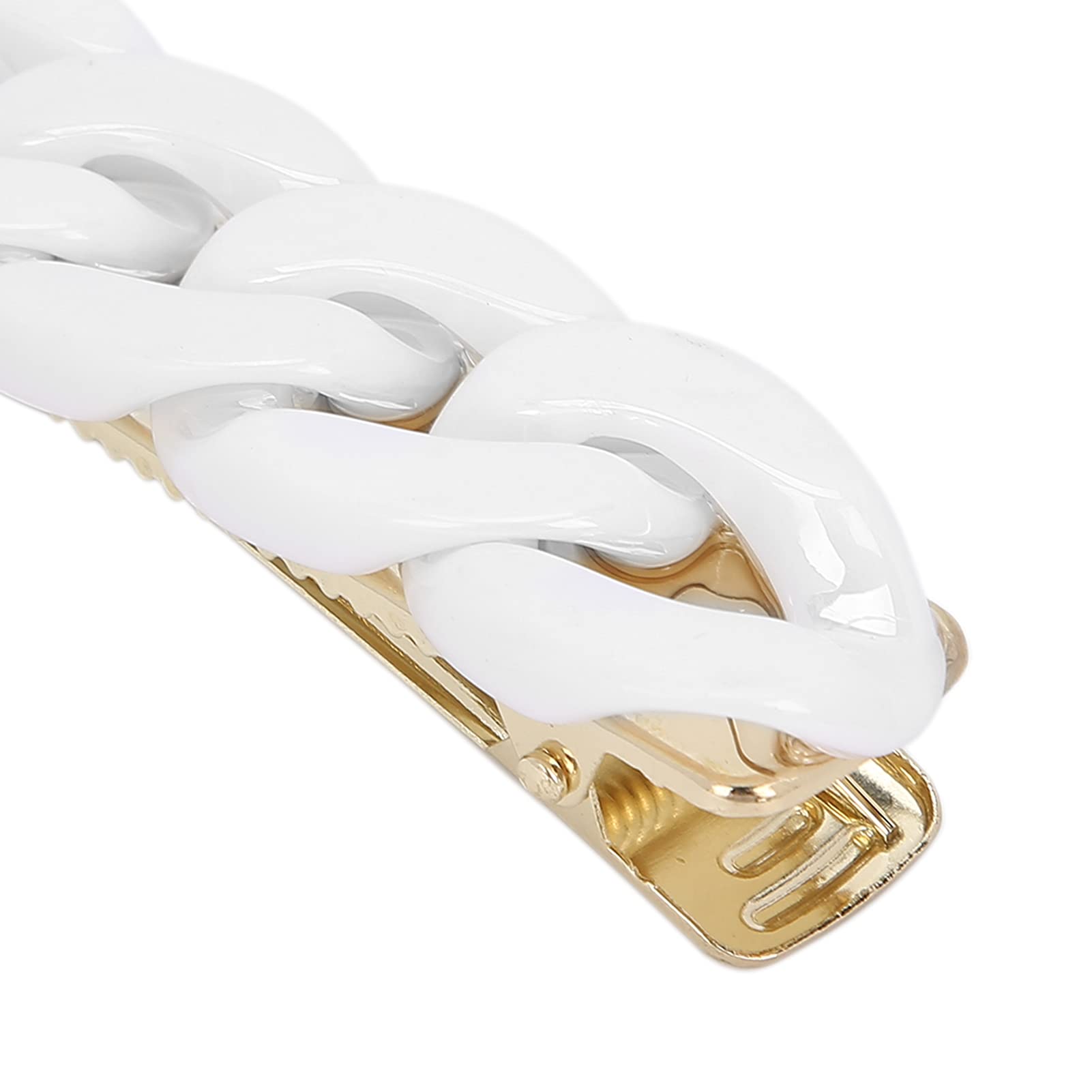 Laser Milk White Hair Clips for Girls - Secure Hair Barrettes for Daily Wear, School, Dance Parties & Special Occasions