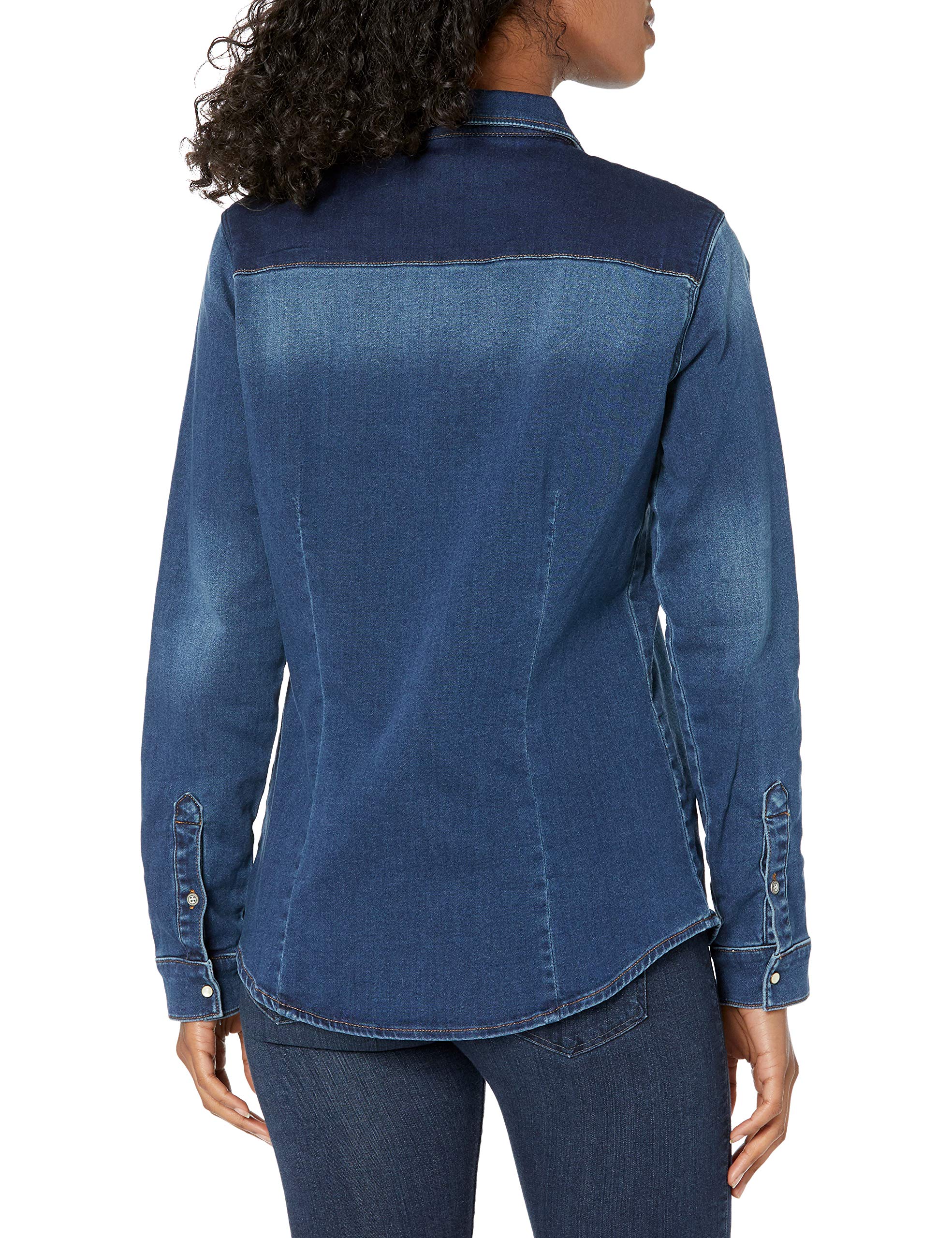 Mavi Women's Leticia Denim Shirt - Stylish Long Sleeve Button Down Shirt for Casual & Office Wear | Perfect for Layering, Date Night & Everyday Outfits