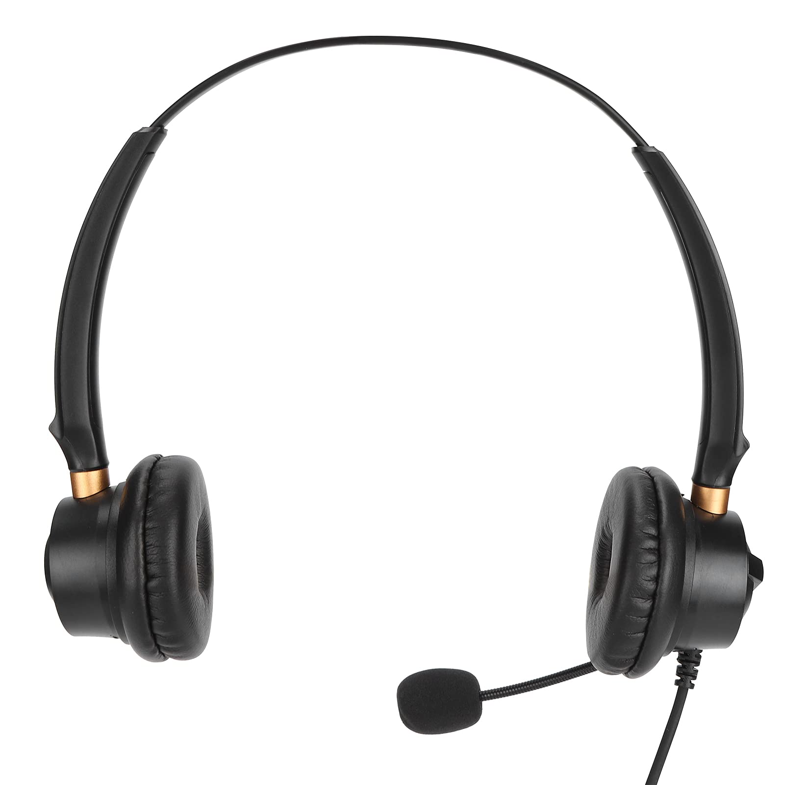 EBTOOLS Wired Headset with Noise Canceling Microphone - Binaural Office Headphones with Volume Control, 2.5mm Plug - Perfect for Call Centers, Customer Service & Remote Work