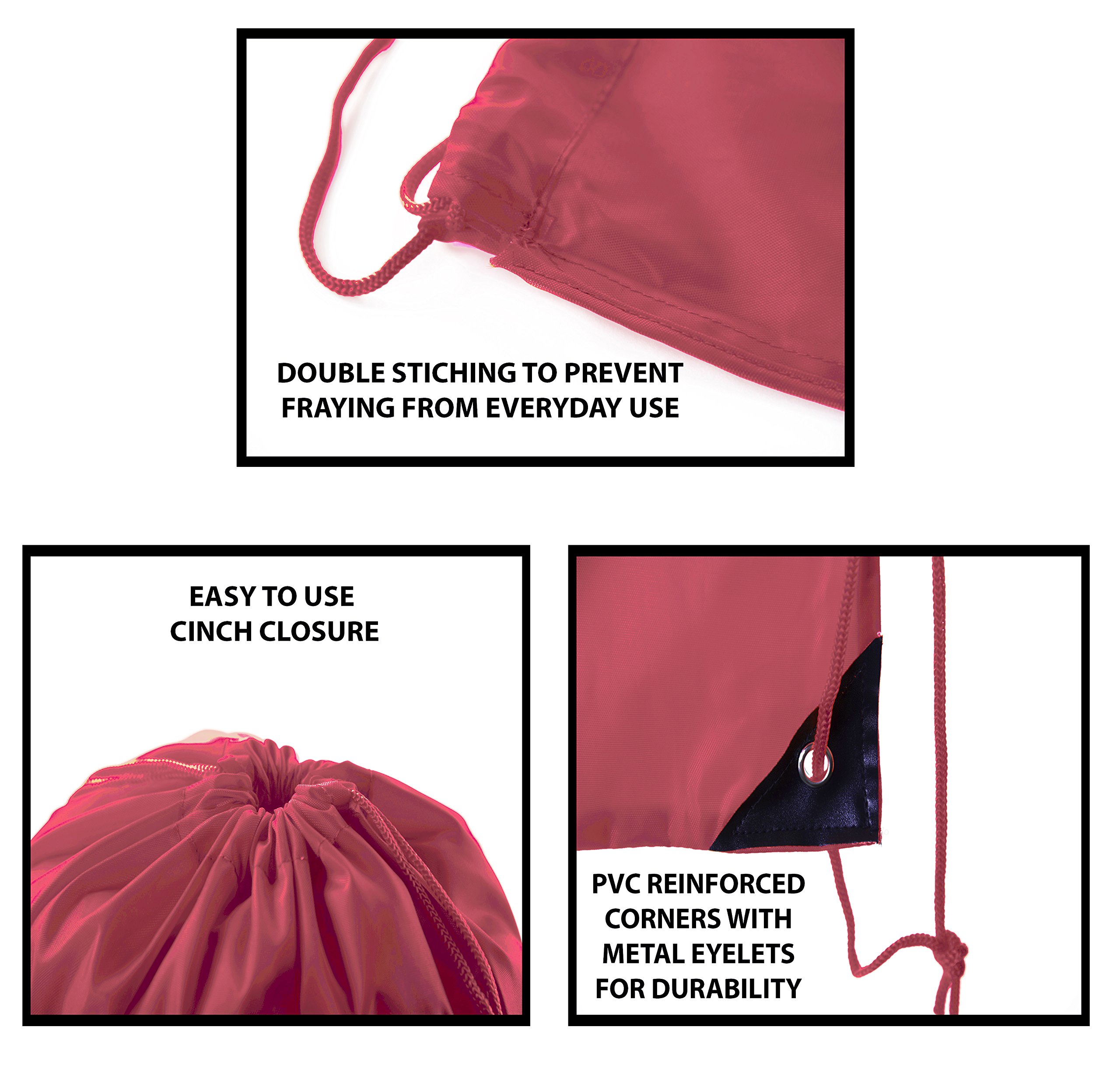 **Mato & Hash Bulk Drawstring Bags - 15 Colors | 1PK to 100PK | Durable Cinch Sacks for School, Gym, Travel & Storage | Backpack & Pull String Bags for Convenient Carry**