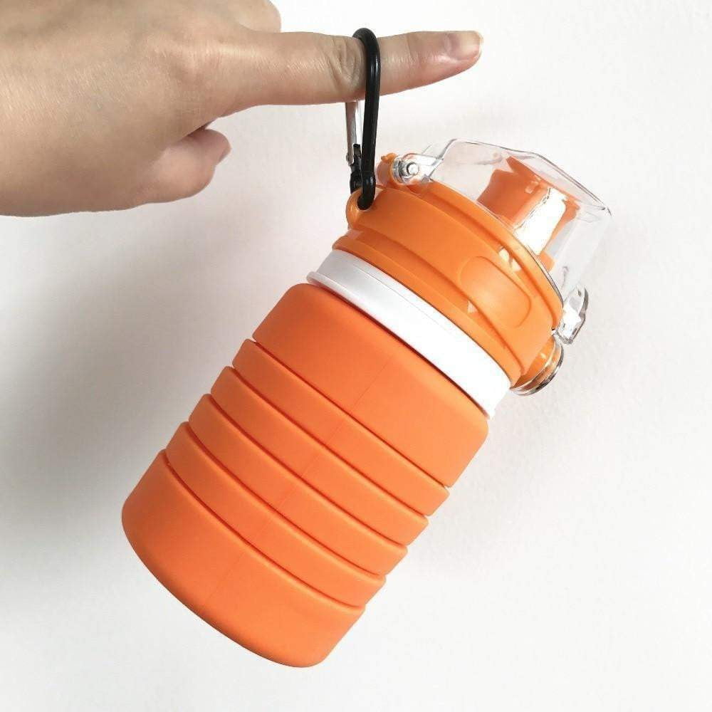 XeuLi Collapsible Silicone Water Bottle 16oz (500ml) - BPA Free, Leak Proof, Portable Travel & Gym Water Bottle for Hiking, Camping, Workout & Outdoor Activities