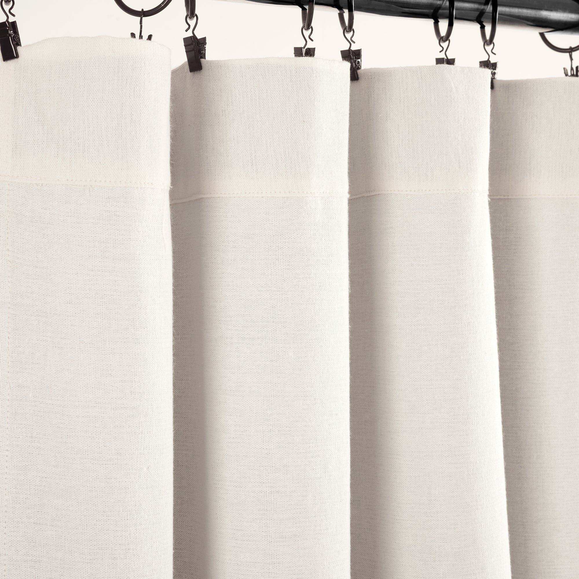 Blackout Linen Curtain Panels with Button Lining - 100% Light Blocking Window Drapes for Bedroom & Living Room Privacy & Sleep