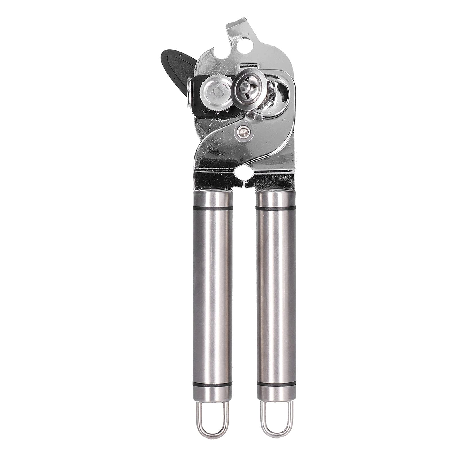 Stainless Steel Manual Can Opener - Smooth Edge, Ergonomic & Safe Handheld Can Opener for Seniors, Women & Arthritis - Perfect for Kitchen, Camping & Emergency Use