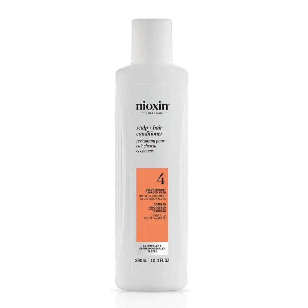 Nioxin Scalp & Hair System 4 Conditioner 300ml - For Thinning Hair Treatment & Scalp Care - Perfect for Daily Use at Home or Salon