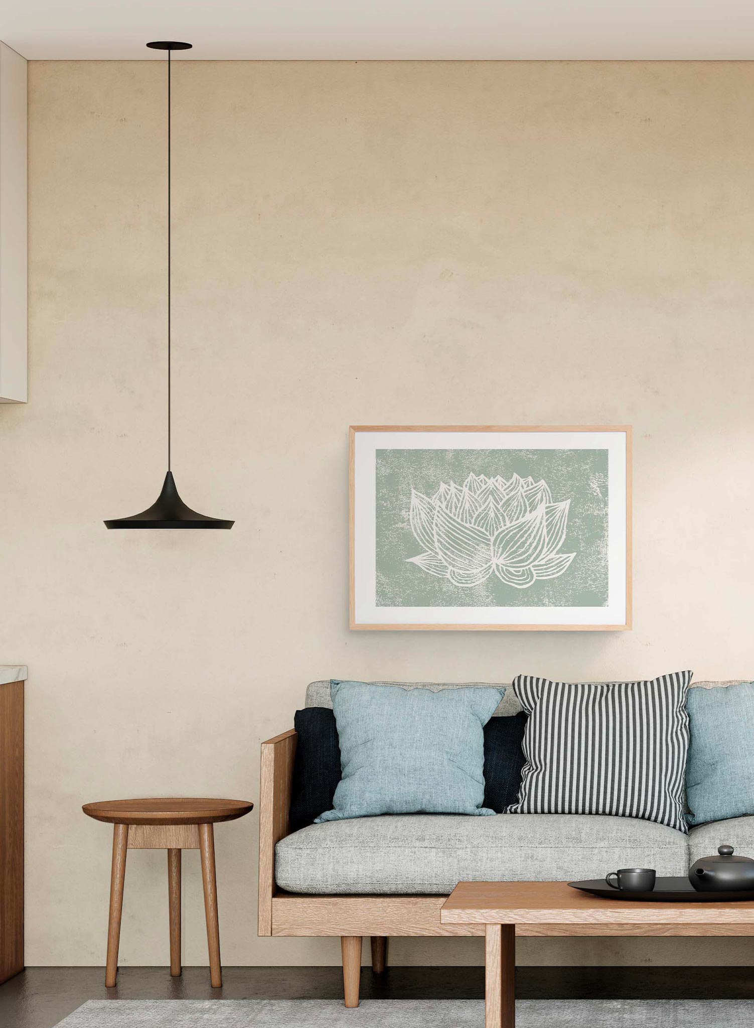 Lotus Flower Wall Art Poster - Elegant Home Decor for Living Room, Bedroom & Office - Perfect for Meditation Spaces & Yoga Studios
