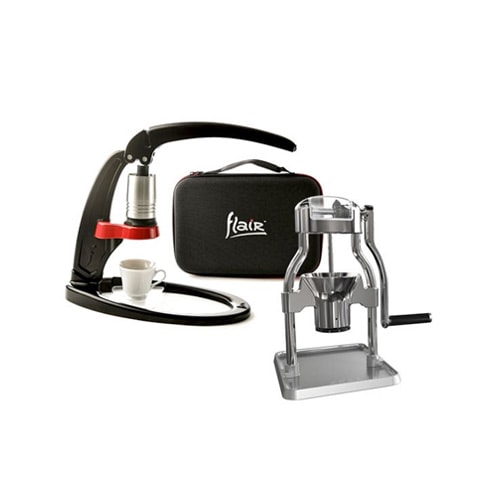 Premium Flair & ROK Manual Espresso Maker Bundle - Professional Grade Home Coffee Brewing Kit for Espresso Lovers | Perfect for Small Kitchens, Camping & Office Use