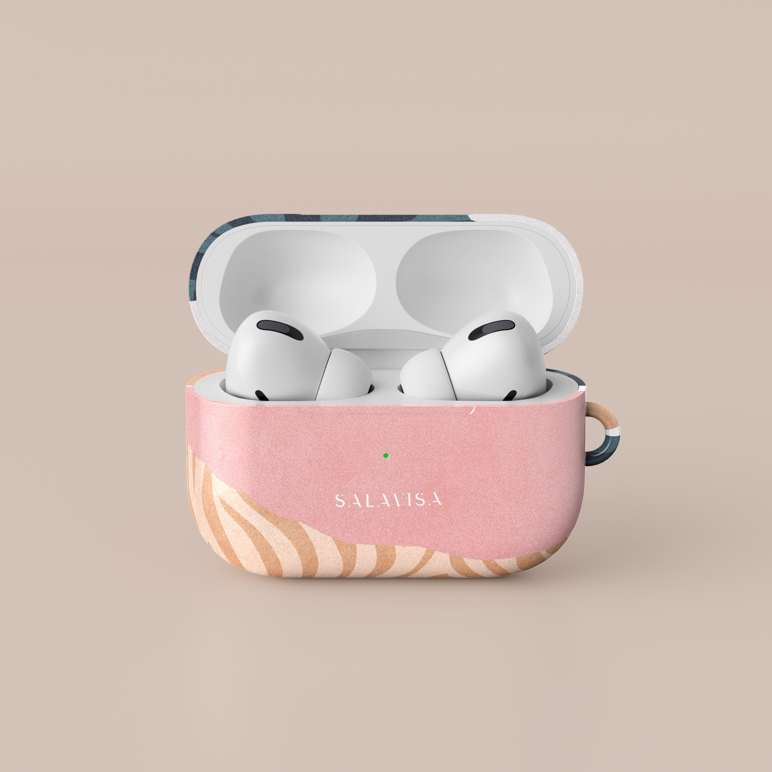 Pale Tranquility AirPods Case - Protective Cover for Apple AirPods 1/2/3 & Pro - Soft Silicone Shockproof Case with Keychain - Perfect for Travel, Workout & Daily Use