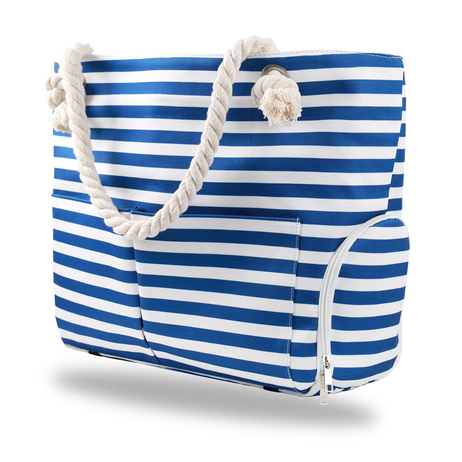 2024 Extra Large Waterproof Beach Tote Bag with Multiple Pockets - Perfect for Pool, Vacation & Summer Travel Accessories | Durable Sand Resistant Carryall for Women & Men