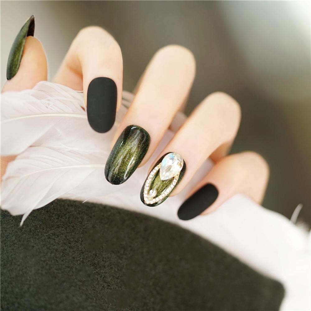 HUIL False Nails - Premium Fake Nails with Jewelry Round Head Design for Easy Wear & Natural Look | Perfect for Parties, Weddings, and Special Occasions