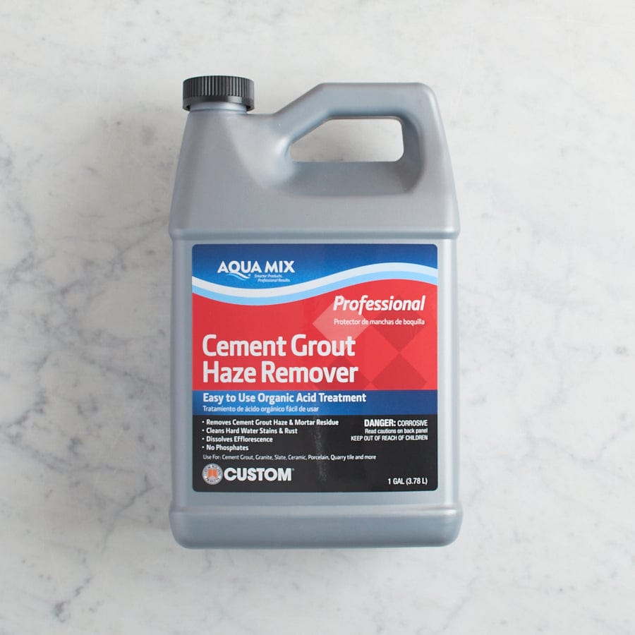 Aqua Mix Cement Grout Haze Remover 3.8L (1 Gallon) - Professional Tile & Grout Cleaner for Bathroom, Kitchen, Shower & Floor Cleaning - Removes Haze, Residue & Efflorescence