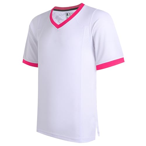 Pink Neck-white Jersey
