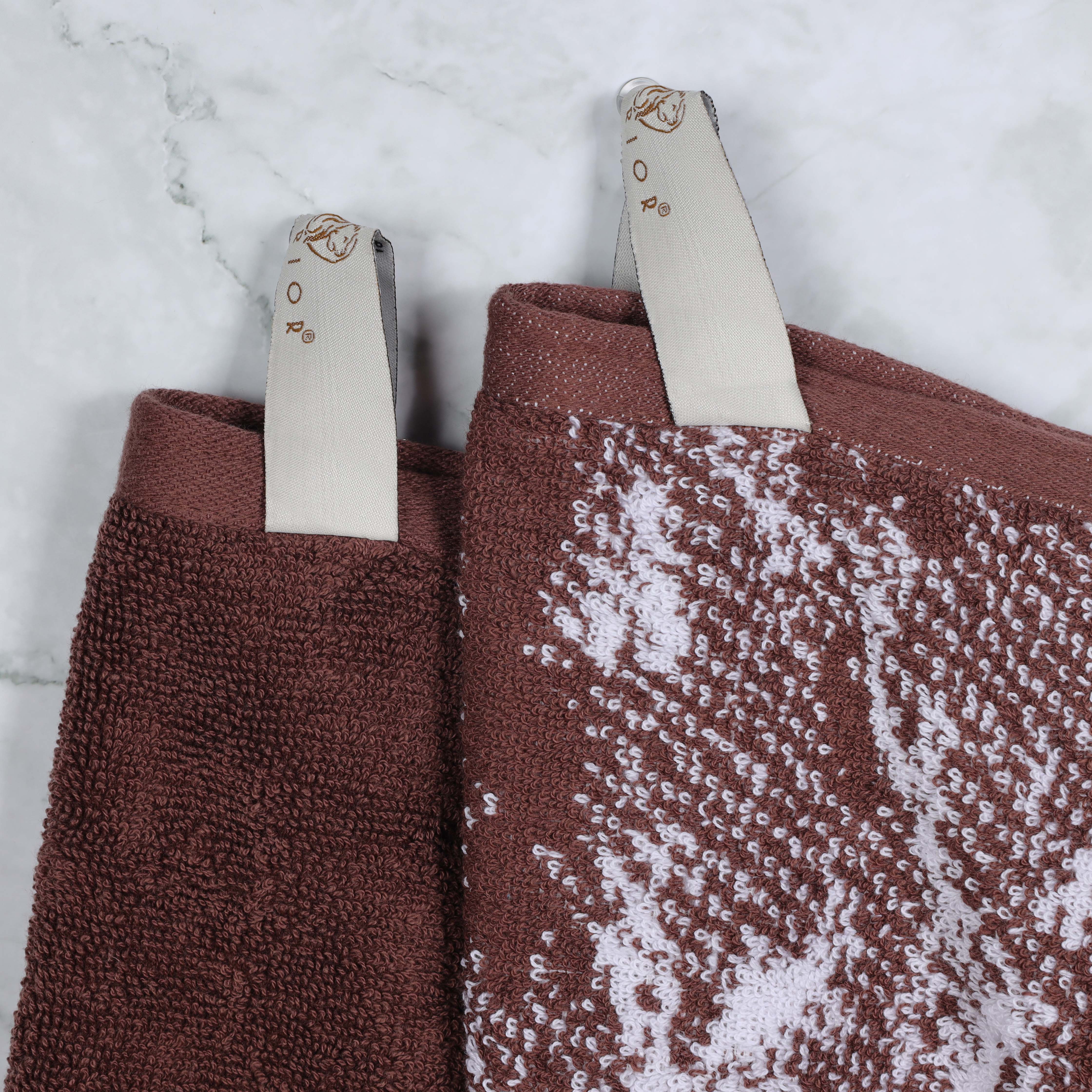 Premium 4-Piece Cotton Bath Towel Set - Soft & Absorbent Solid & Marble Design - Perfect for Spa, Bathroom & Luxury Home Decor