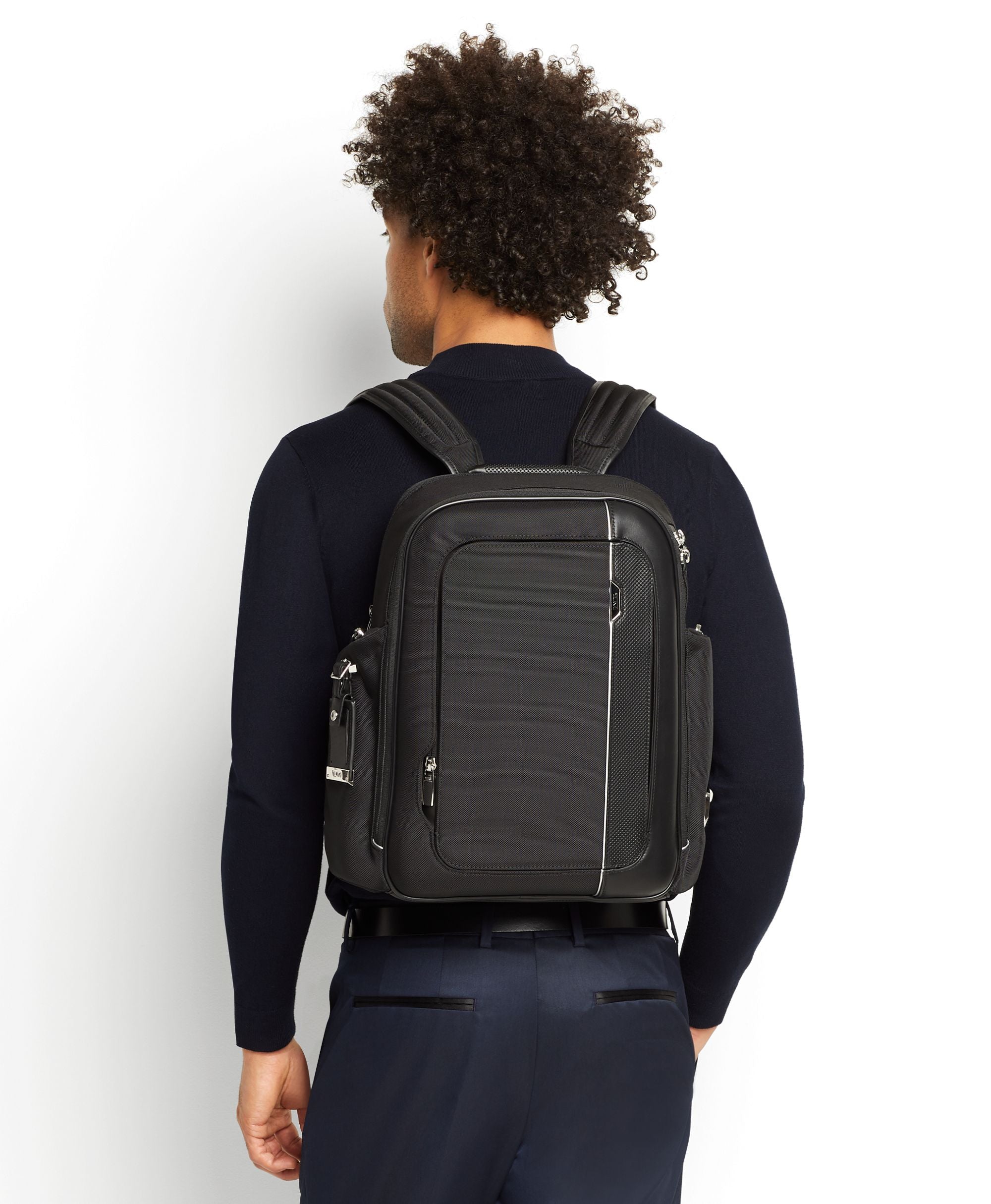 TUMI Arrivé Larson Backpack for Men & Women - Water-Resistant Laptop Backpack with USB Charging Port - Perfect for Travel, Work & College (Black)