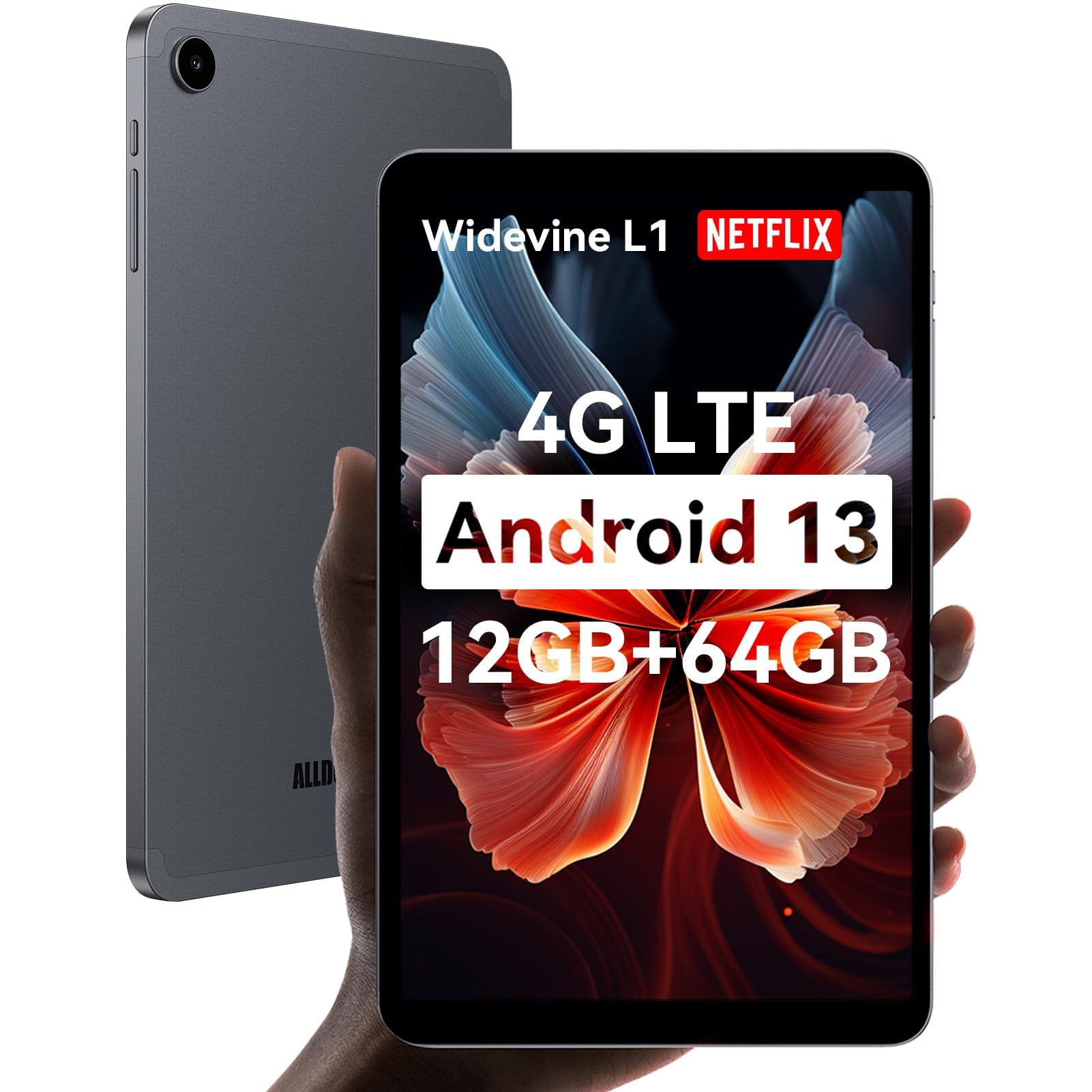 ALLDOCUBE iPlay50 Mini 8.4 Inch Android 13 Tablet - 12GB RAM (4+8), 64GB Storage, FHD 1920×1200 IPS Display, 8-Core CPU, 4G LTE, 5MP Dual Cameras, GPS, WiFi - Portable Gaming & Entertainment Tablet for Adults & Teens - Perfect for Travel, School, and Home Use