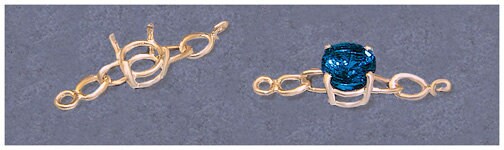 Solid Sterling Silver or 14kt Gold Chain Bracelet Link for 6-8mm Round Stones - DIY Jewelry Making Kit - Custom Handmade Beaded Bracelet for Women - Perfect for Gifts, Parties & Everyday Wear