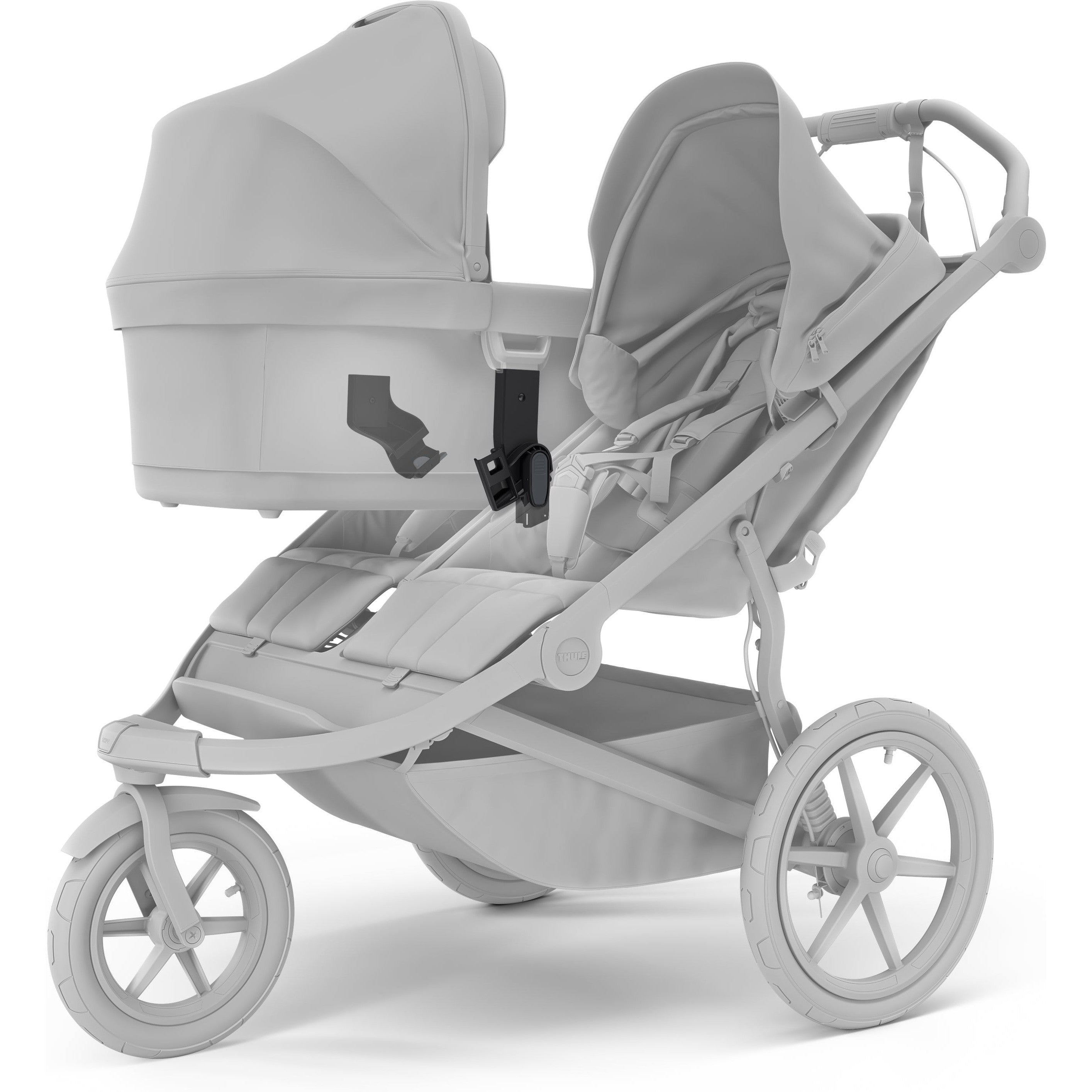 Thule Urban Glide 3 Double Bassinet Adapters - Compatible with Thule Strollers - Secure Infant Carrier Attachment for Twins - Perfect for Jogging, Hiking & Outdoor Adventures with Babies