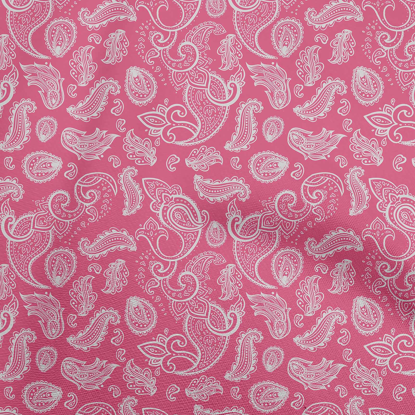 oneOone Velvet Fuchsia Pink Fabric Block Dress Material - 58 Inch Wide Print Fabric by The Yard | Perfect for DIY Dresses, Home Decor & Craft Projects