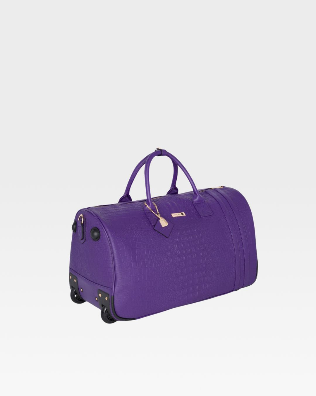 Apollo 2 Rolling Duffle Bag - Purple Expandable Luggage with Wheels for Travel, Gym & Sports | Perfect Carry-On for Airports, Business Trips & Weekend Getaways