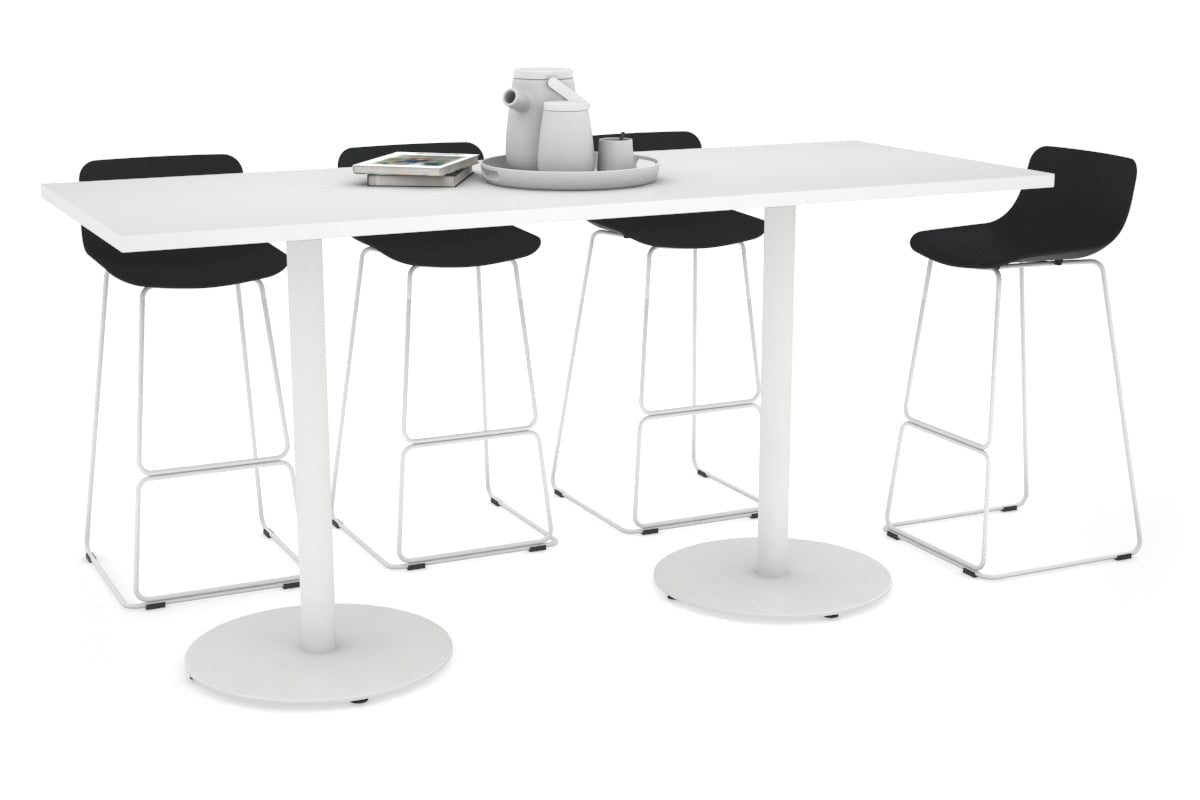 Premium Sapphire Disc Base Counter Table - 1800L x 700W Modern Bar Table for Home, Office & Commercial Use