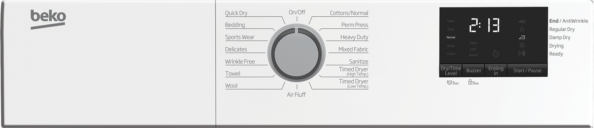 Beko BDV7200X2 24 Inch Electric Vented Front Load Dryer - Energy Efficient Laundry Solution for Homes & Apartments - Perfect for Small Spaces & Quick Drying