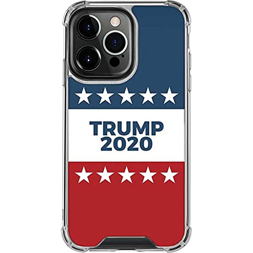 Skinit Clear Phone Case for iPhone 13 Pro - Patriotic Trump 2020 Red White Blue Design | Slim Protective Cover for Everyday Use & Special Occasions