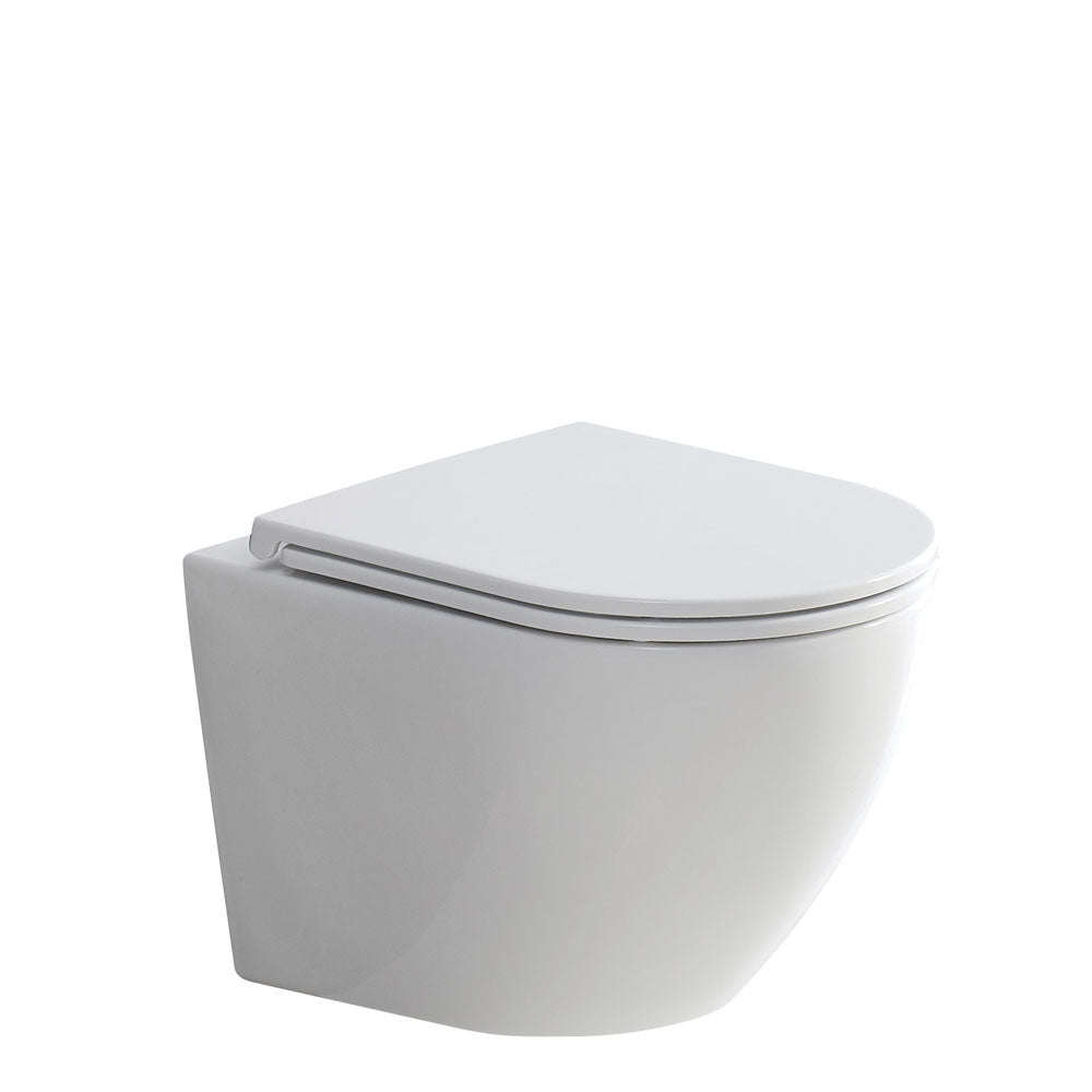 Fienza K2376MW PS Koko Matte White Wall Mounted Toilet Suite - Modern Bathroom Design for Small Spaces & Contemporary Homes