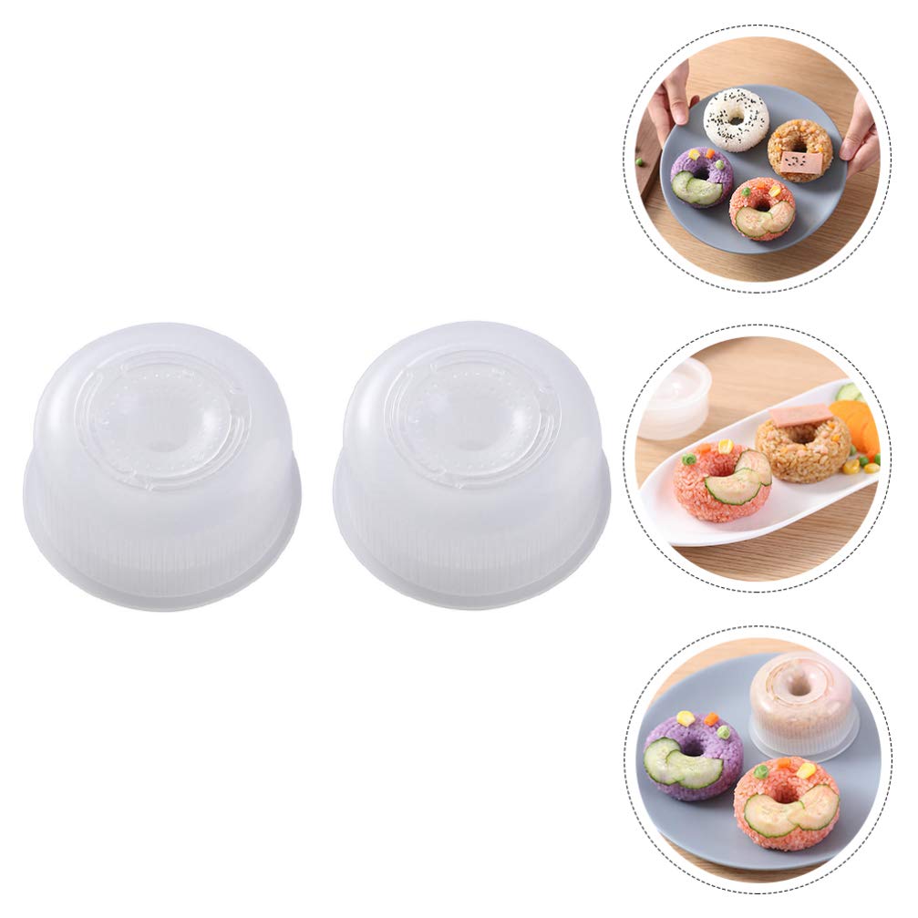 2-Piece Rice Ball Mold Set - DIY Sushi Maker, Donut & Bento Shaped Kitchen Tool for Perfect Rice Balls & Sushi | Ideal for Home Cooking, Meal Prep, and Bento Box Decorations