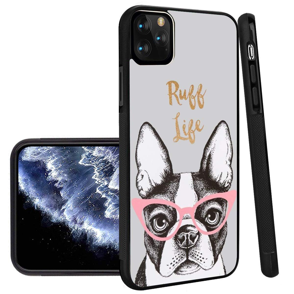 Boston Terrier iPhone 11 Pro Max Case - Black Shockproof TPU Protective Cover with Non-Slip Grip | Cute Dog Design for iPhone 11 Pro Max | Perfect for Pet Lovers & Daily Protection