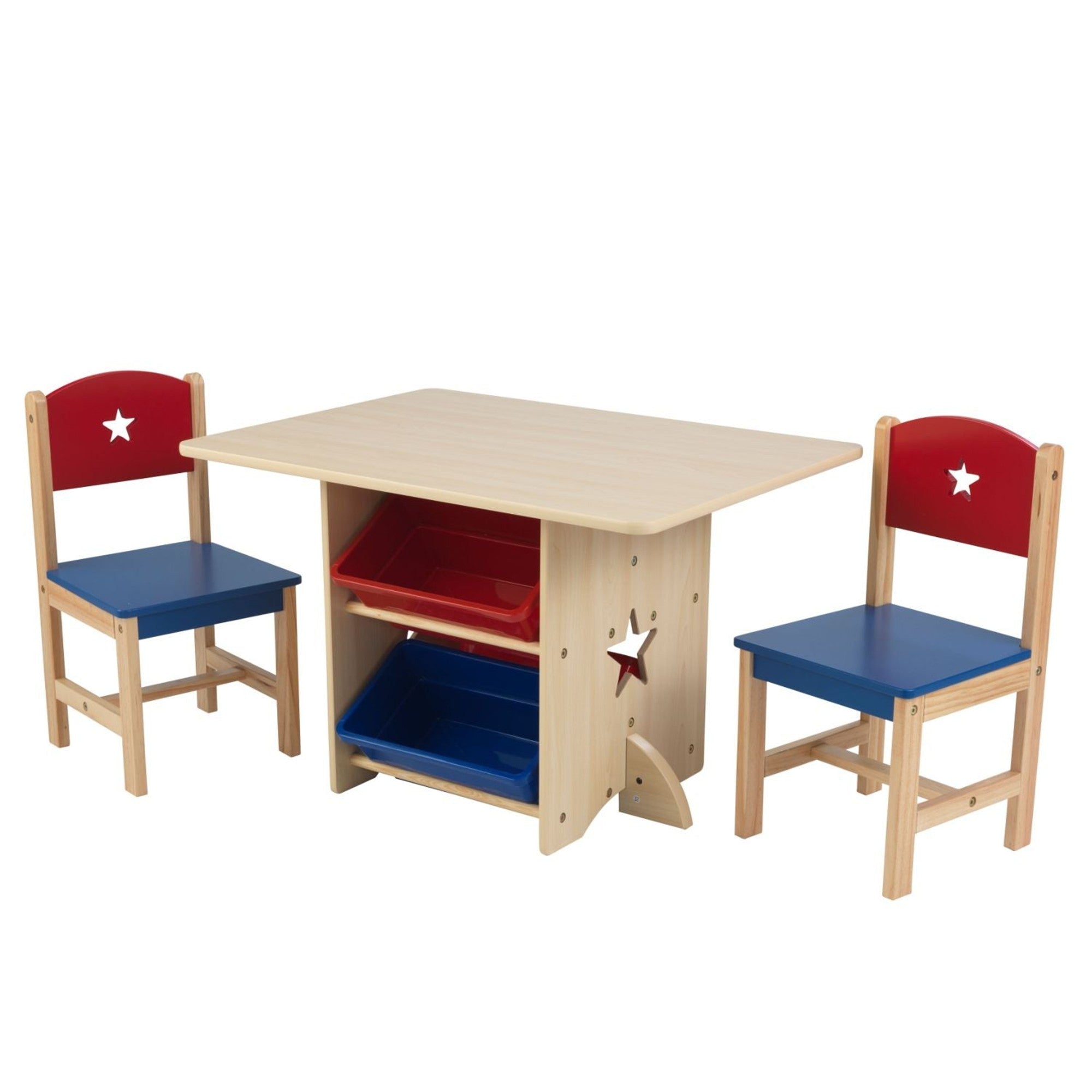 KidKraft Star Table and Chair Set for Kids - Wooden Children's Play Furniture with Storage - Perfect for Playroom, Classroom, and Birthday Gifts