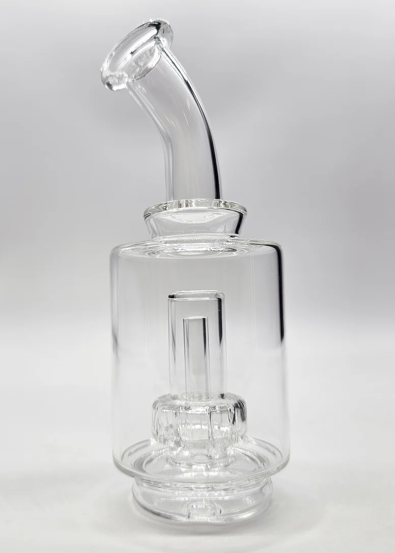 Premium Mini Matrix Percolator Glass Bubbler - Flat Top Design for Smooth Hits | Perfect for Concentrates, Herbs & Essential Oils | Portable & Durable for Travel, Home Use & Meditation Sessions
