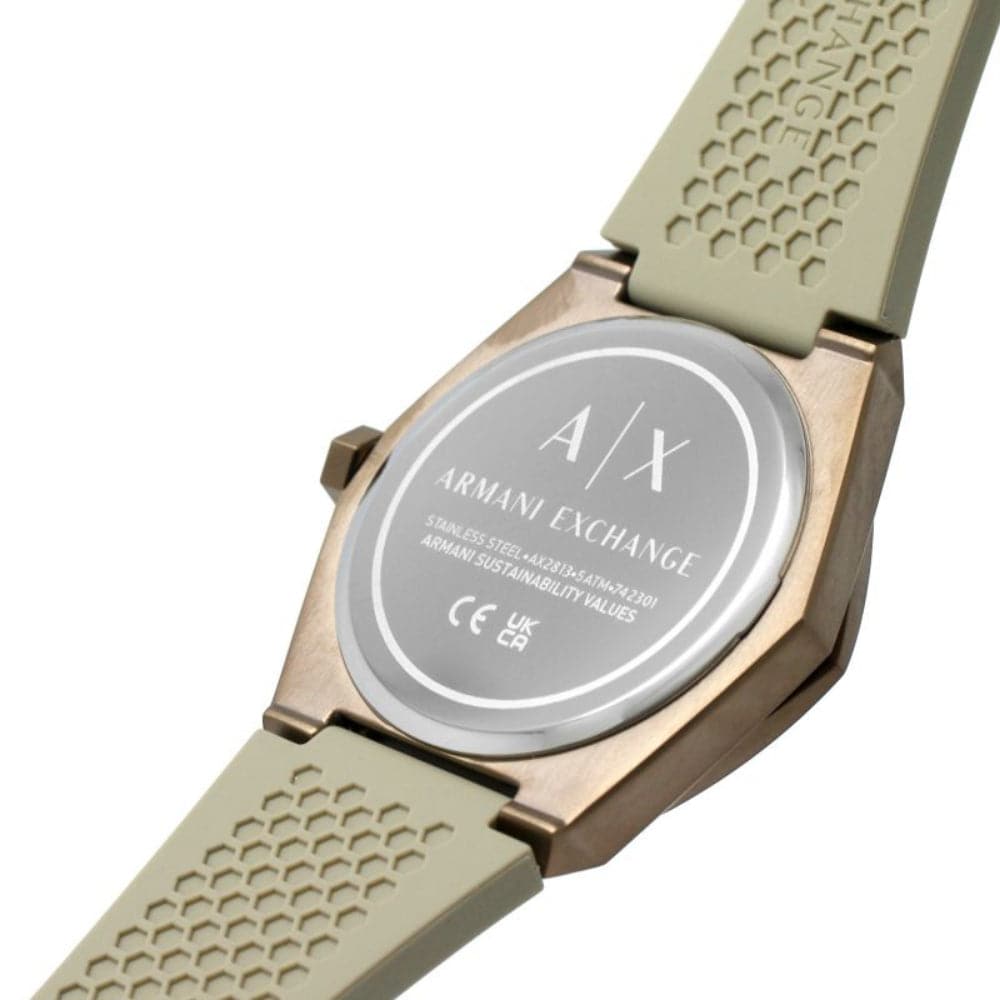 Armani Exchange AX2813 Men's Analog Quartz Watch with Silicone Strap - Stylish Casual & Business Wear for Everyday Use