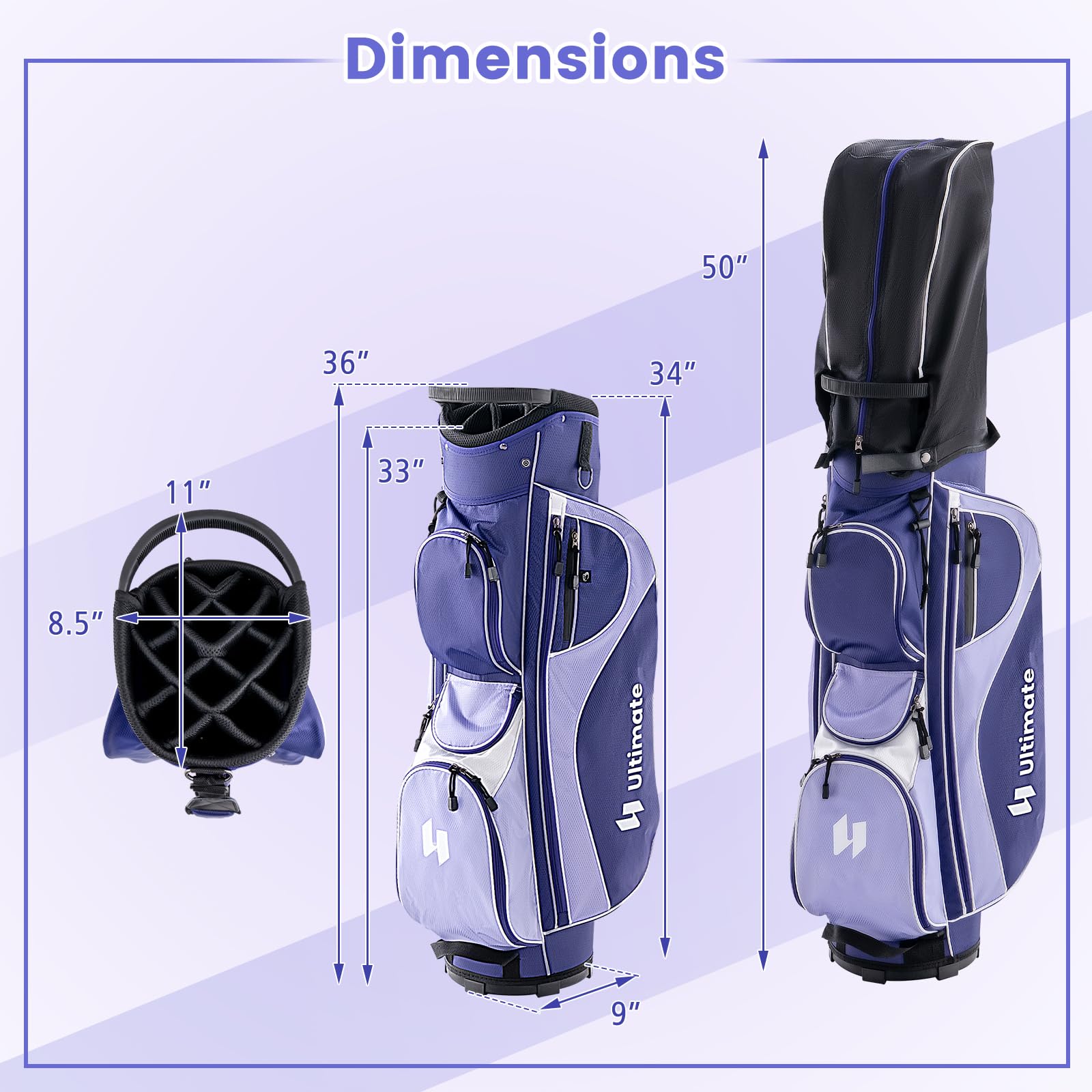 Premium Women's Complete Golf Club Set - Right Handed Ladies Golf Clubs with 460cc Alloy Driver, Fairway Wood, Hybrid, 6-9 Irons & Putter - Perfect for Beginners & Intermediate Golfers on the Course
