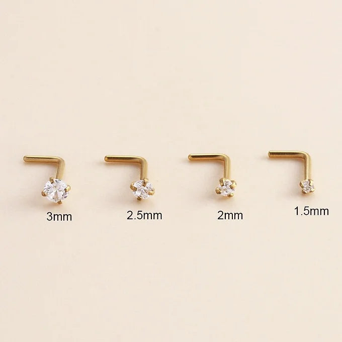 18K Gold Small Nose Stud Piercing Jewelry - Dainty Nose Ring for Women | Perfect for Everyday Wear, Special Occasions & Gifts