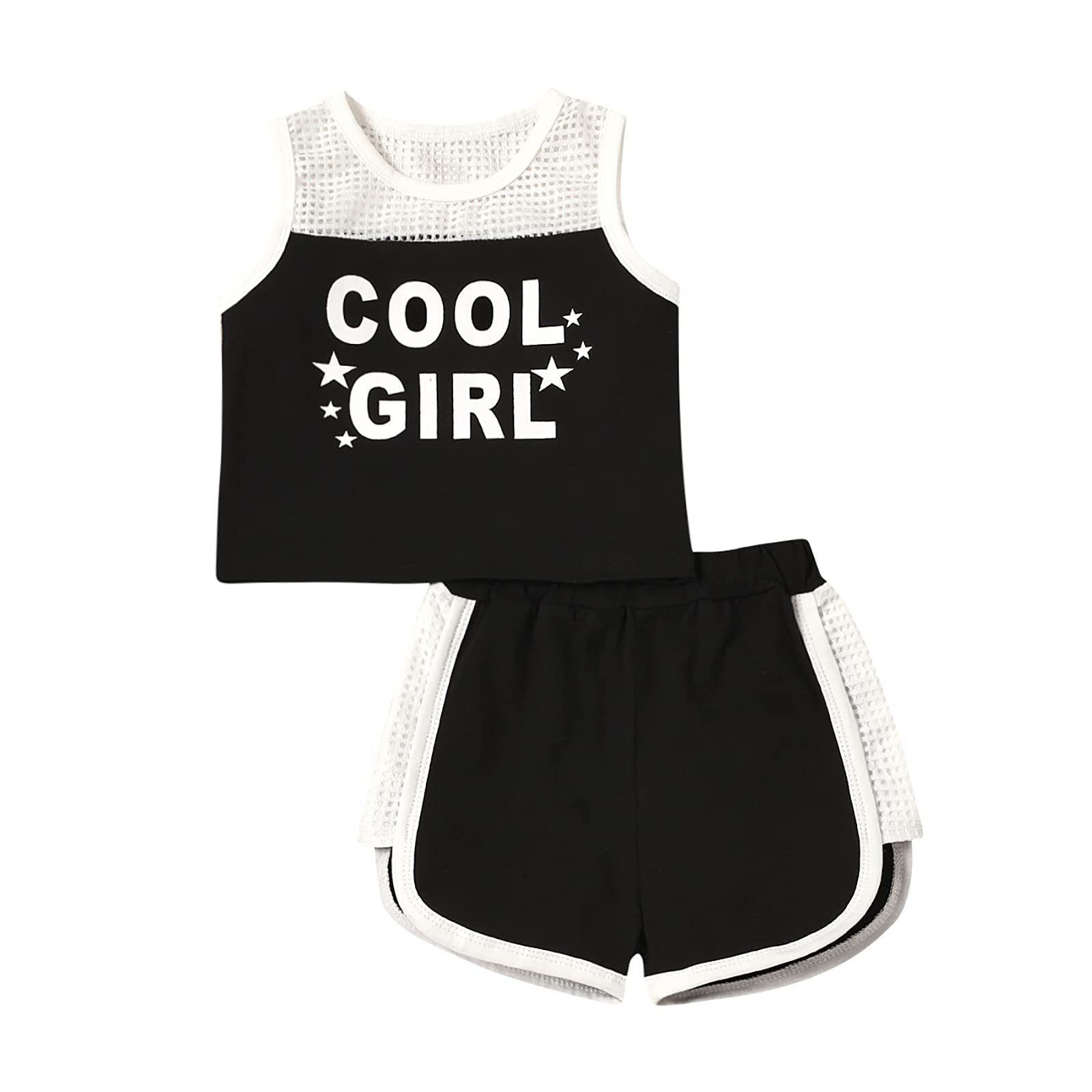 Puseky Baby Girl Summer Outfit - Sleeveless Vest & Shorts Set for Toddlers | Perfect for Playtime, Beach & Outdoor Activities