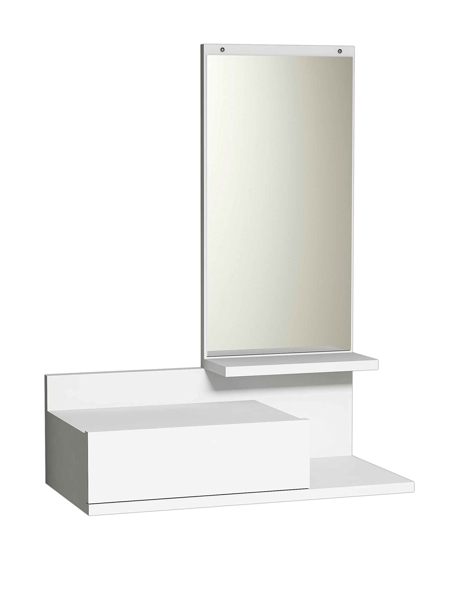 Modern Wall-Mounted Mirror Cabinet with LED Lights - Bathroom Vanity Storage & Makeup Organizer for Small Spaces | Perfect for Apartments, Dorms, and Powder Rooms
