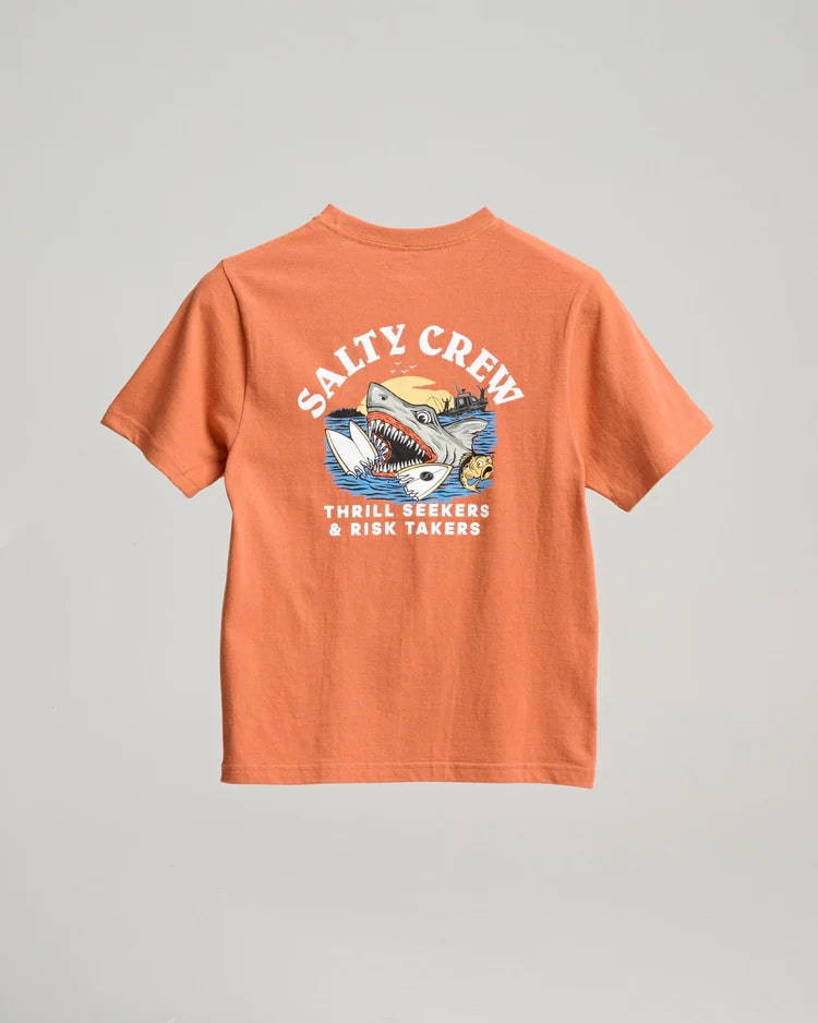 Salty Crew Terror Shark Boys T-Shirt - Cool Graphic Tee for Kids - Perfect for Beach, Surfing, and Outdoor Adventures