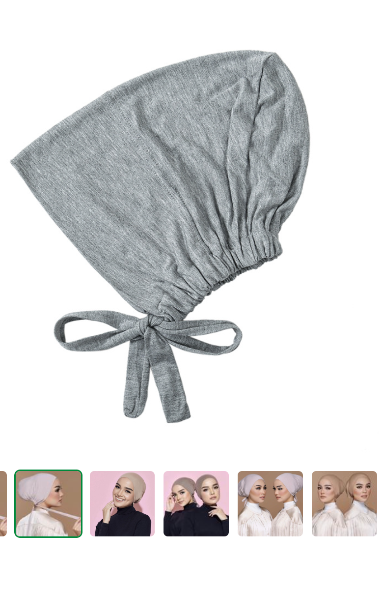 Full Head Cover Under Cap with Belt for Muslim Women - Modest Hijab Scarf for Prayer, Travel & Everyday Wear