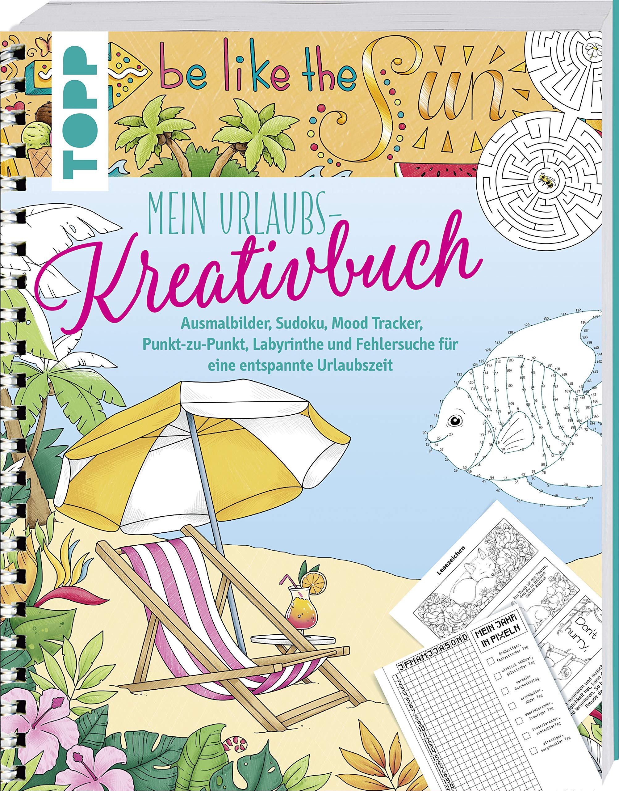 Vacation Activity Book: Coloring, Sudoku, Puzzles for Relaxing Travel Time