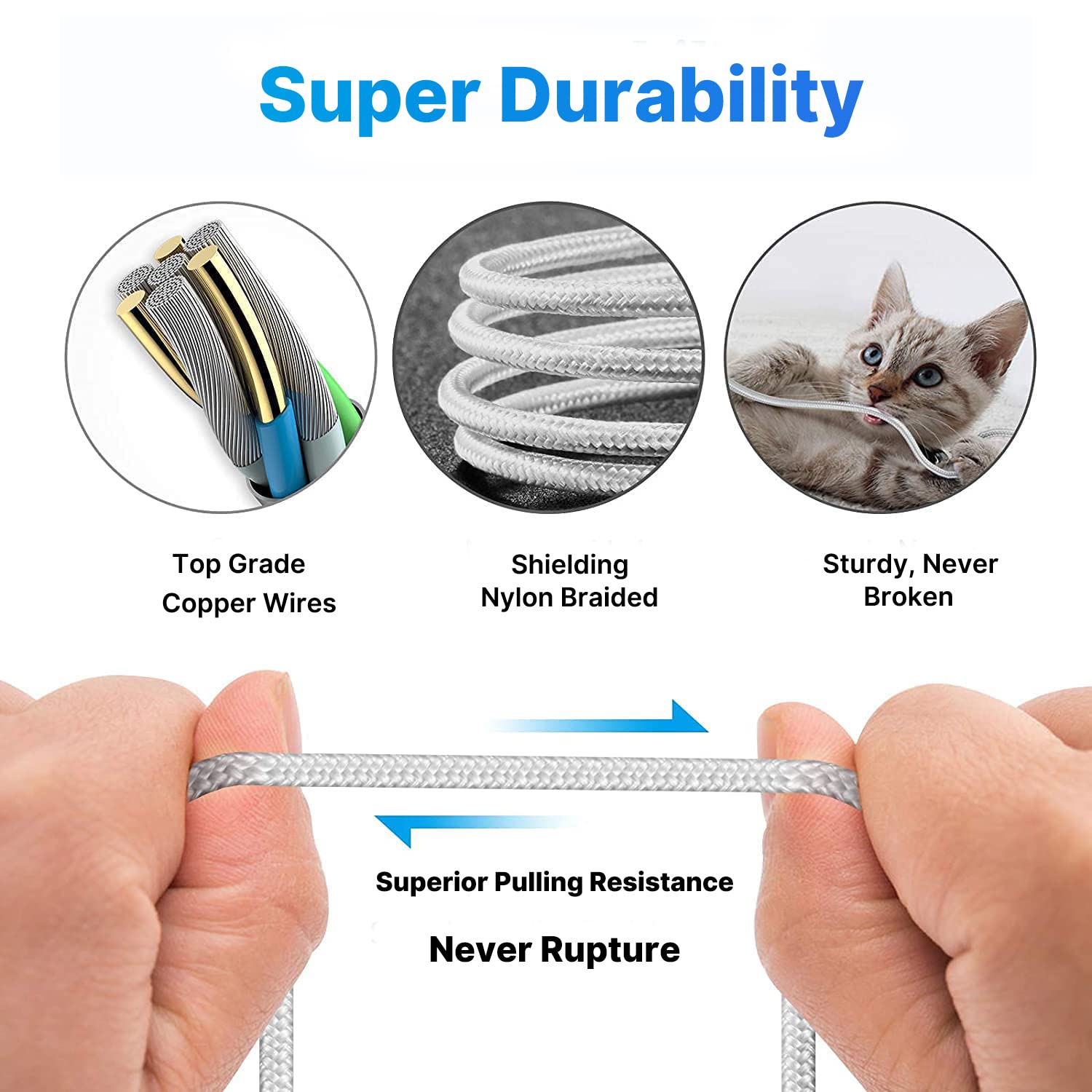2-Pack 3M Extra Long MFi Certified Lightning Cable - Fast Charging Braided iPhone Charger USB Cable Compatible with iPhone 14/13/12/11 Pro Max/XS/XR/10/8/7/6/SE - Perfect for Home, Office & Travel Charging
