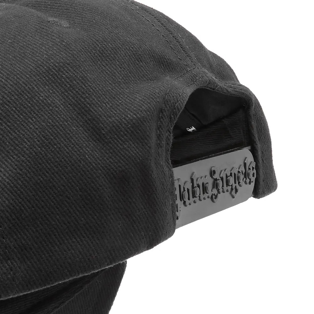 Palm Angels Black Logo Baseball Cap for Men & Women - Stylish Adjustable Snapback Hat for Streetwear & Casual Outfits