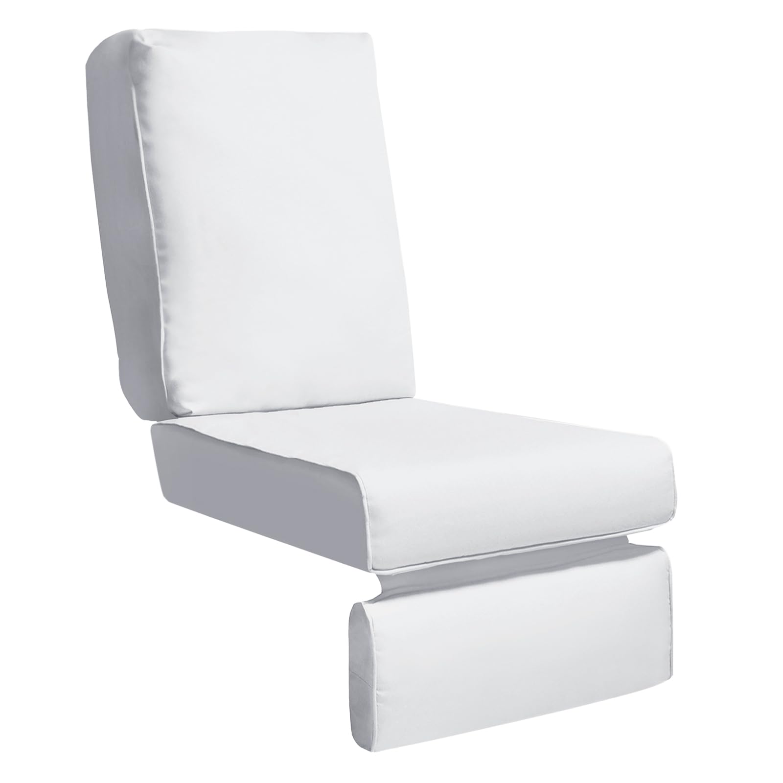 **Indoor Outdoor Recliner Replacement Cushion - Washable Patio Furniture Chair & Sofa Cushion with UV & Fade Protection, Water-Resistant, Deep Seat Design (Ivory) - Perfect for Backyard, Poolside, and Patio Relaxation**