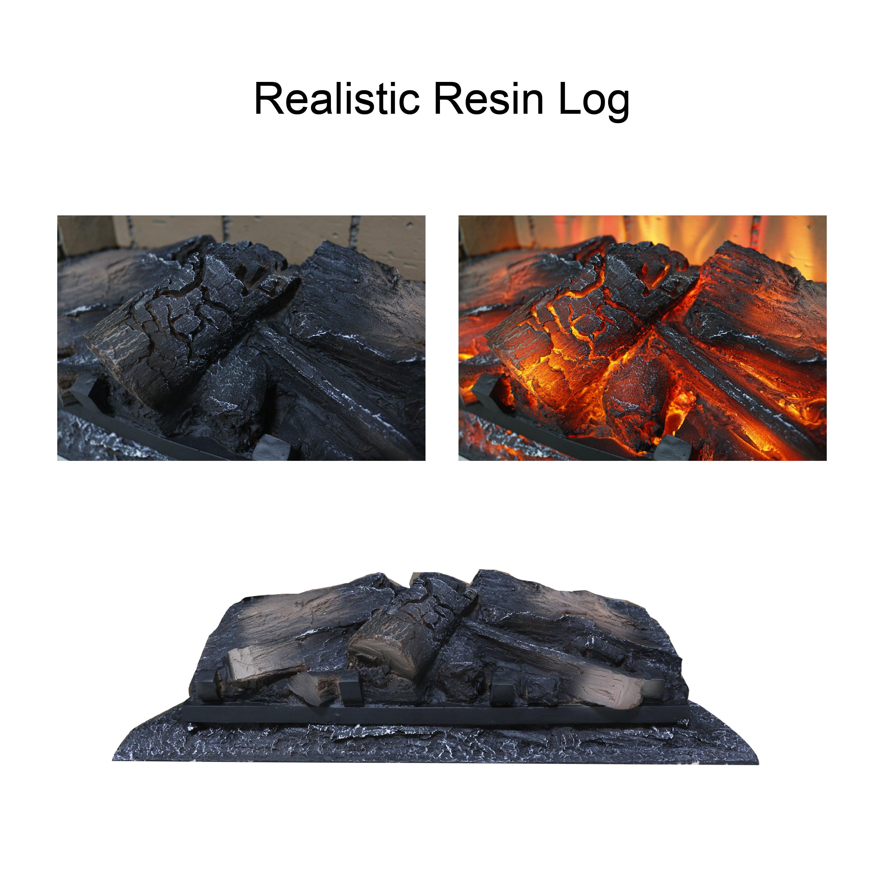 23 Inch Infrared Quartz Electric Fireplace Insert - Realistic Flame Effect, Remote Control - Perfect for Living Rooms, Bedrooms & Offices