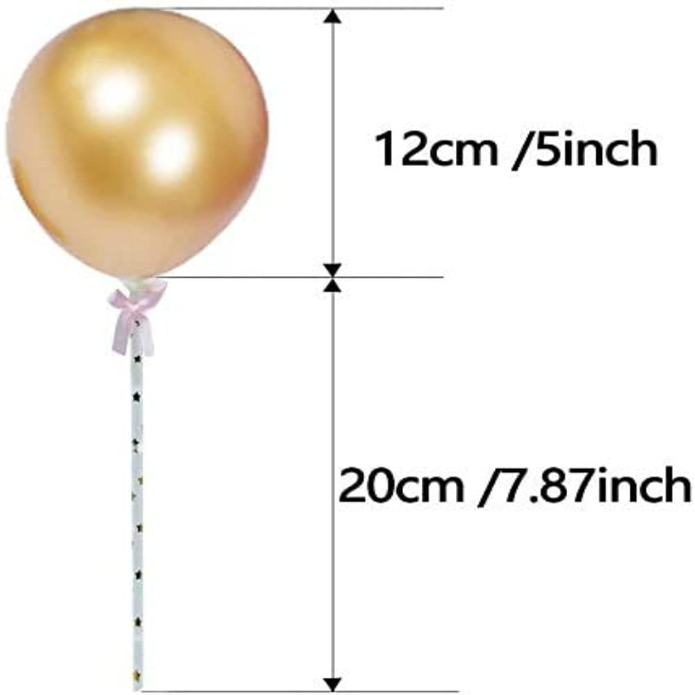 Personalized Mini Confetti Balloons Cake Topper - Birthday, Baby Shower, Wedding Decorations for Girls & Boys | Perfect for Cake Decor, Party Centerpieces & Celebration Photos