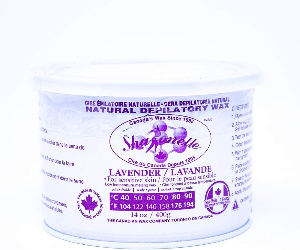 Sharonelle All Purpose Natural Hair Removal Wax Kit - 14oz Canned Wax for Smooth Skin | Ideal for Legs, Arms, Bikini & Face at Home Salon Waxing