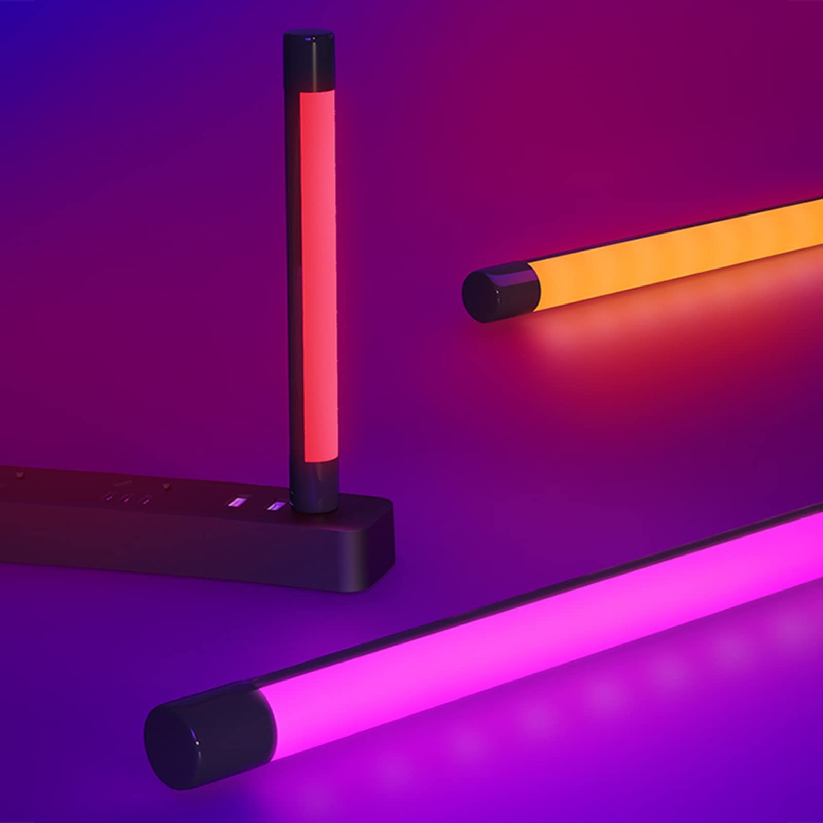 Portable RGB LED Fill Light Kit - 2PCS 40CM Selfie & Streaming Light for Photography, Video Shooting, and Professional Live Streams - Perfect for YouTube, TikTok, and Home Studio Lighting