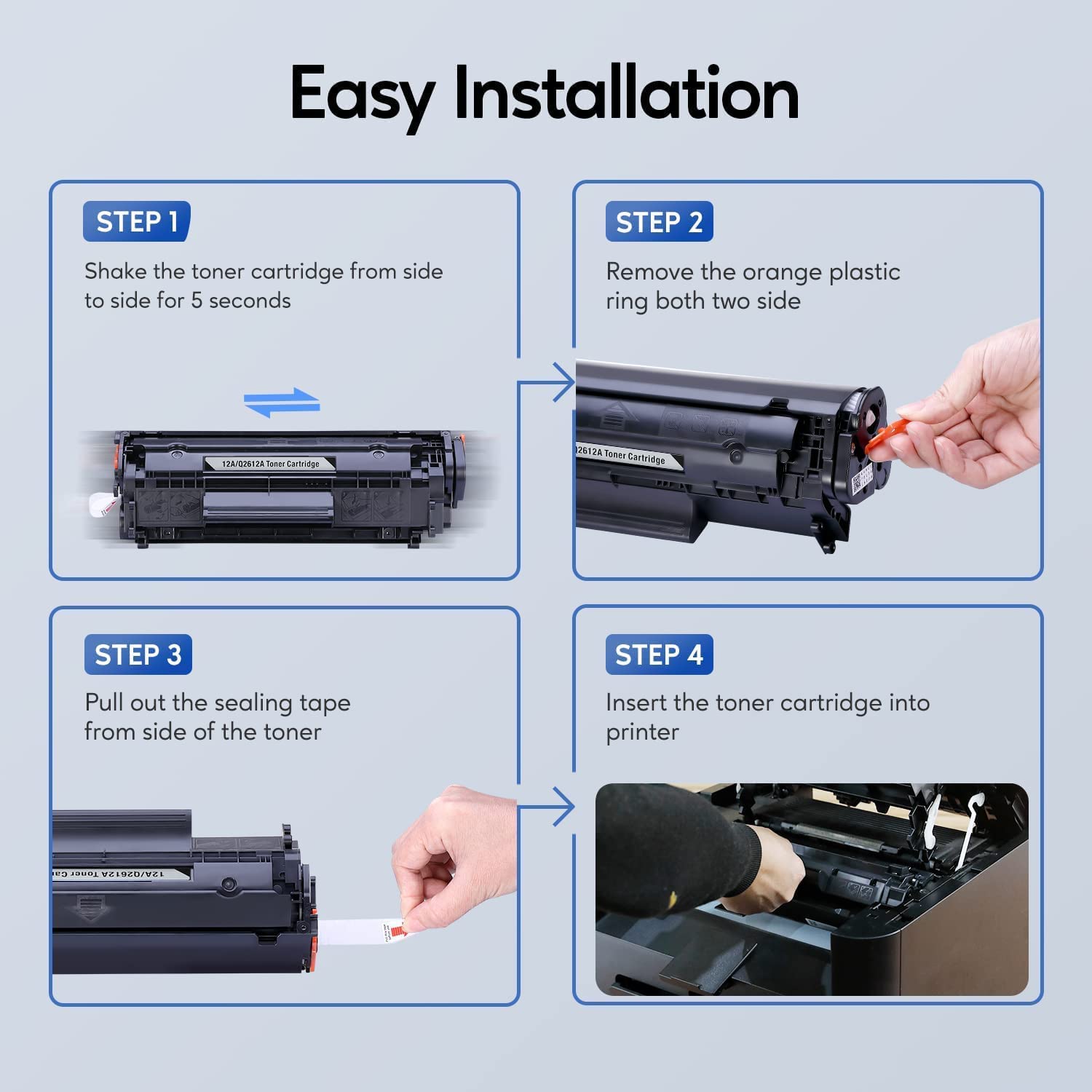 HP 12A Toner Cartridge Replacement (2-Pack, Black) - Compatible with HP LaserJet 1020, 1022, 1010, 1012, 1015, 1018, 1022n, 1022NW, 3015, 3020, 3030, 3050, 3052, 3055, M1005, M1319, M1319F Printers - High-Quality Printing for Home & Office Use