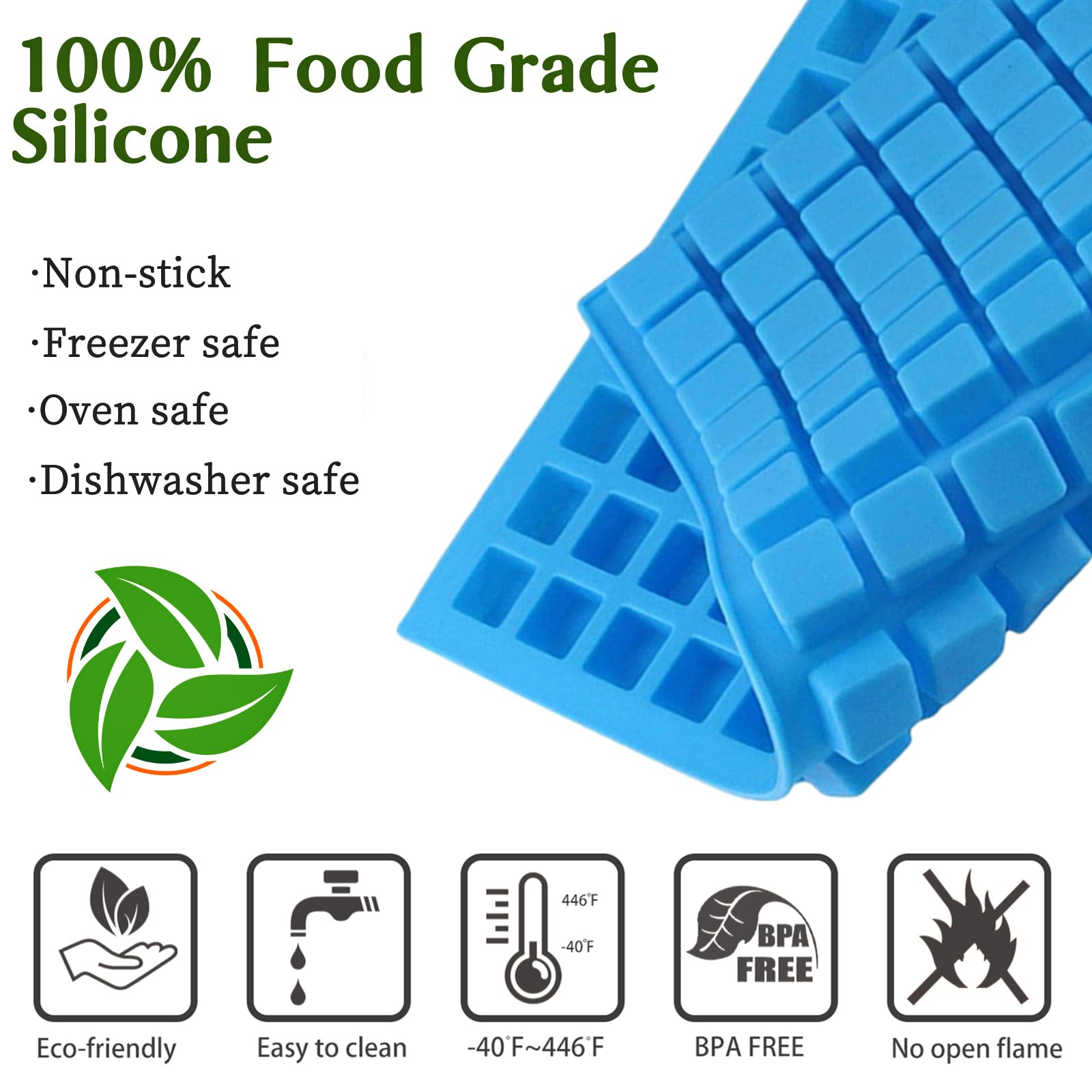 JOERSH Square Silicone Candy Molds - 252 Cavity for Hard Candy, Gummy, Caramels, Chocolate, Ganache & Ice Cubes - Perfect for DIY Desserts, Party Treats & Baking Decorations