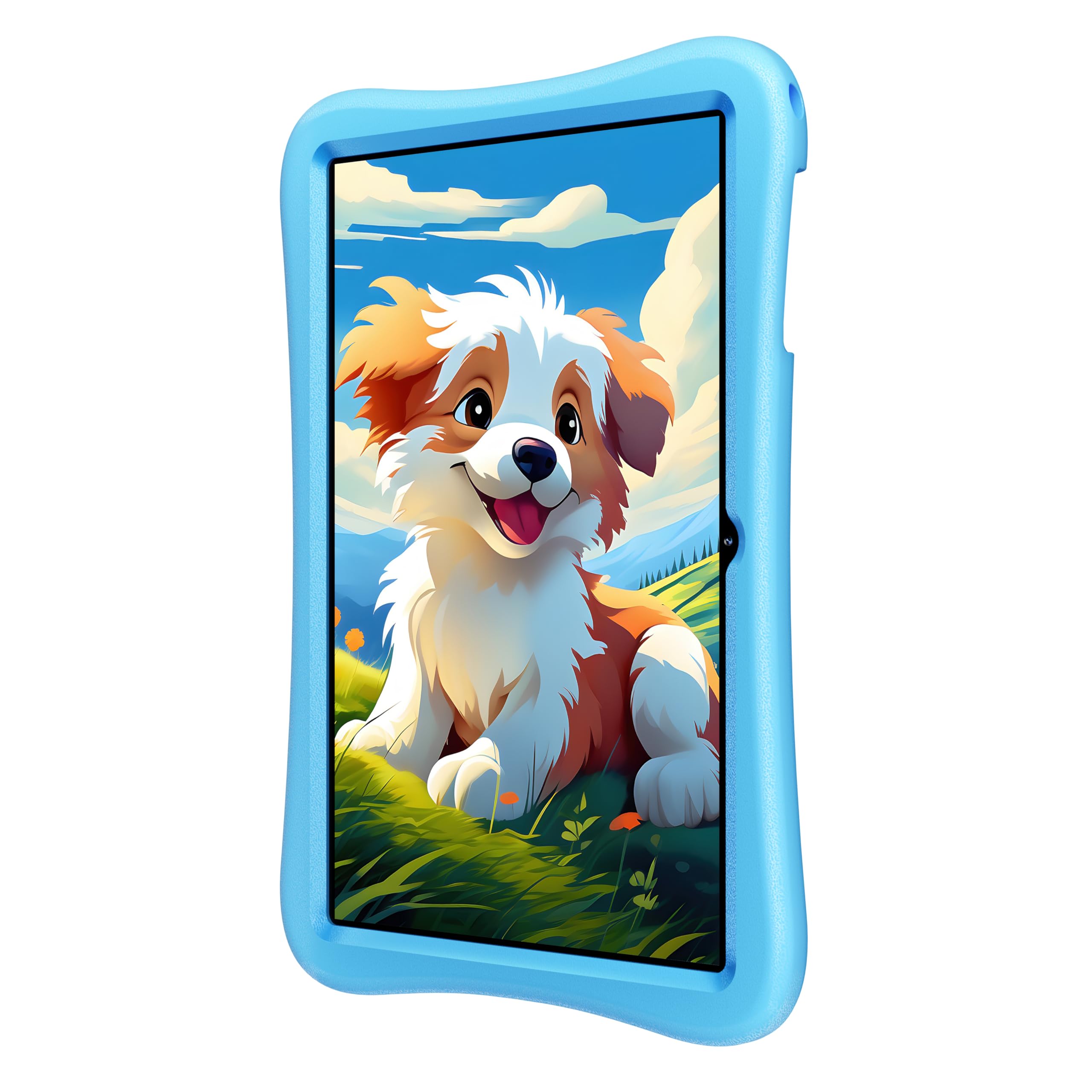 OUKITEL OT6 Kids Tablet - 10 Inch HD Display, 16GB RAM + 64GB ROM, Android 13, 8000mAh Battery with Parental Control | Bluetooth 5.0, Preloaded Educational Games, Durable Blue Design - Perfect for Learning, Entertainment & Travel